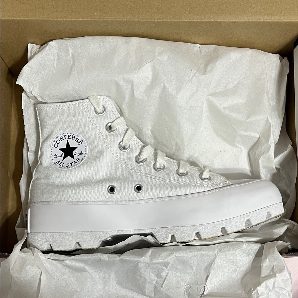 Converse All Star Lugged White Platform High-Tops